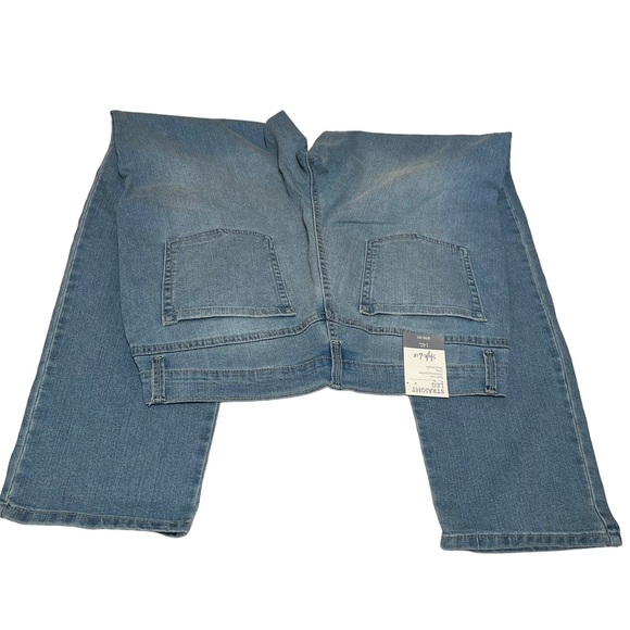 Straight Leg high rise slimming pocket long length jeans - Picture 4 of 6